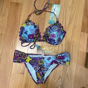 Luli Fama swimsuit NWT XL top, S bottom